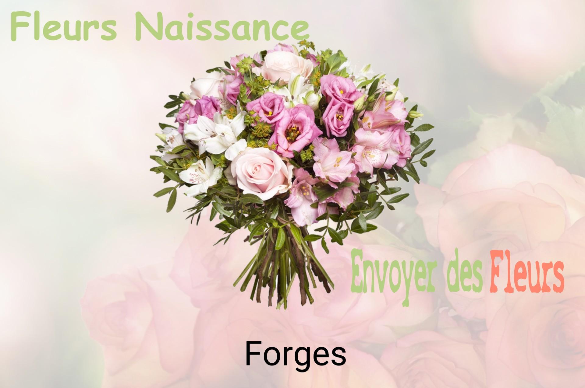 Bouquet de fleurs de naissance livré à Forges